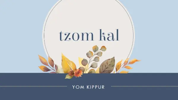 Yom Kippur best wishes blue modern-simple