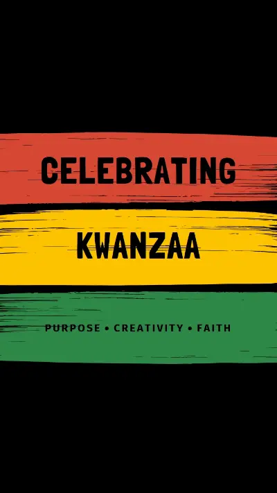 Kwanzaa greetings black modern-bold