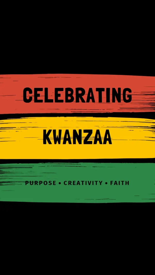 Kwanzaa greetings black modern-bold