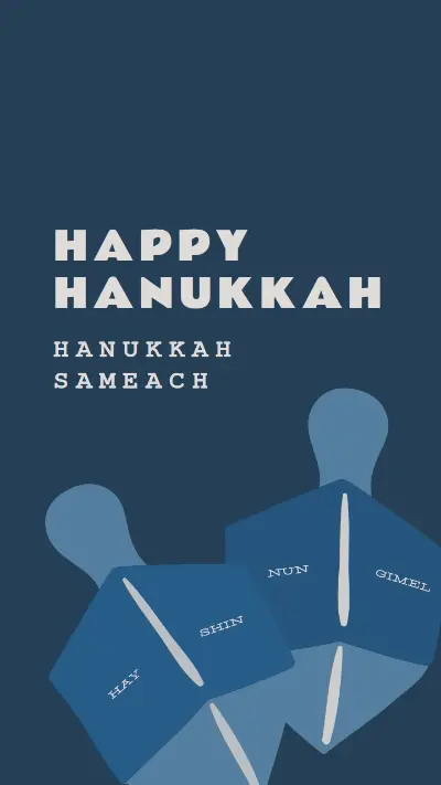 Hanukkah traditions blue modern-color-block