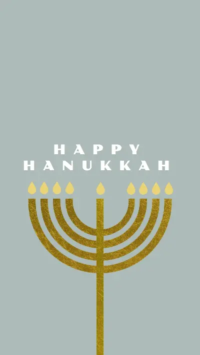 A happy Hanukkah blue modern-simple