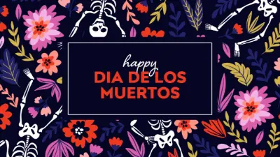 Fiesta de los Muertos black whimsical-color-block