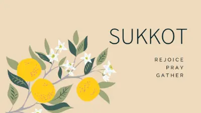 A joyful Sukkot yellow whimsical-color-block