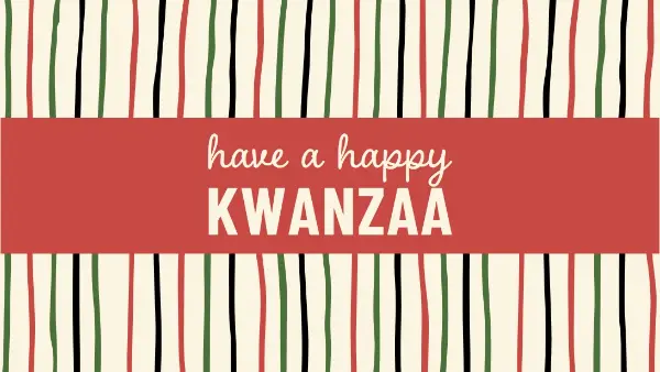 Have a happy Kwanzaa yellow whimsical-line