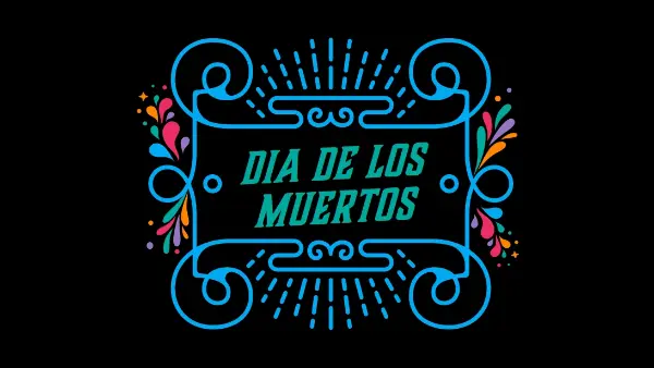 El Dia de los Muertos black modern-bold