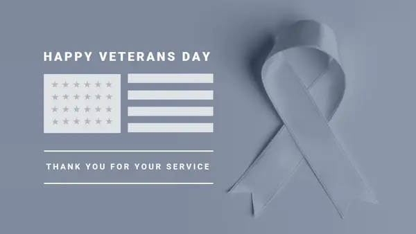 Honoring US veterans gray modern-simple