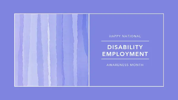 Celebrating employees with disabilities purple modern-simple