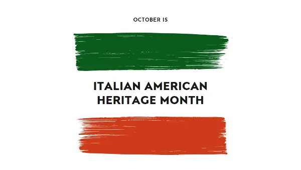 Celebrate Italian American heritage white modern-bold