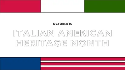 Italian American heritage month white vintage-retro