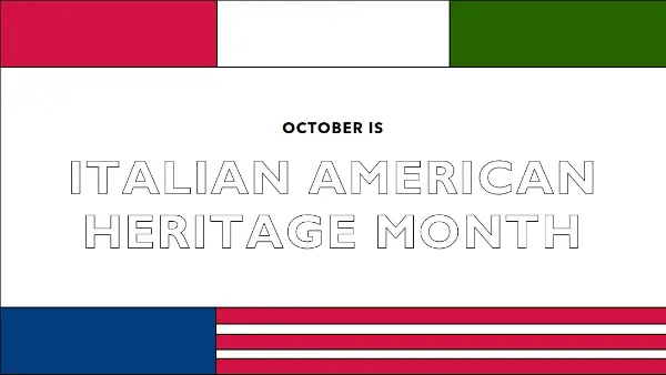 Italian American heritage month white vintage-retro