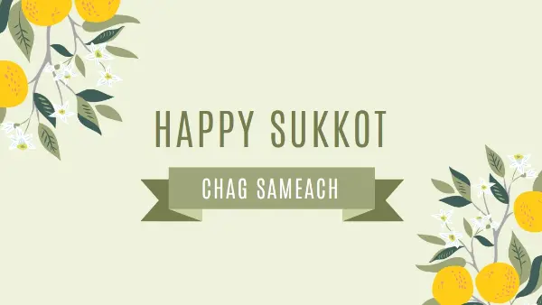 Celebrating Sukkot green whimsical-color-block