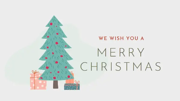 Wishing you a merry Christmas gray whimsical-color-block