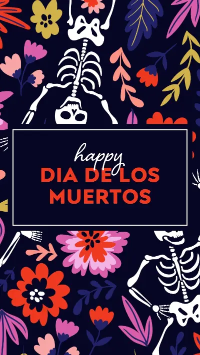 Fiesta de los Muertos black whimsical-color-block