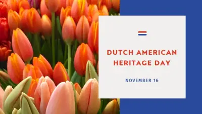 Celebrating Dutch roots orange modern-simple