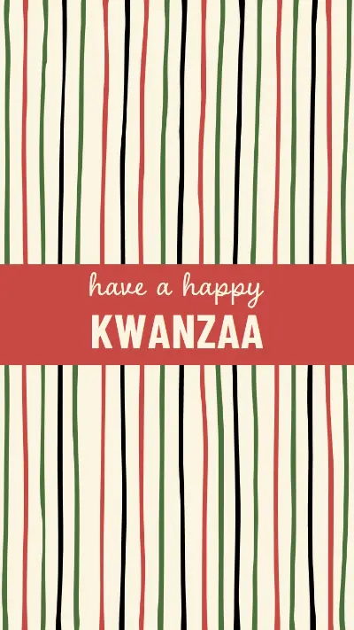 Have a happy Kwanzaa yellow whimsical-line