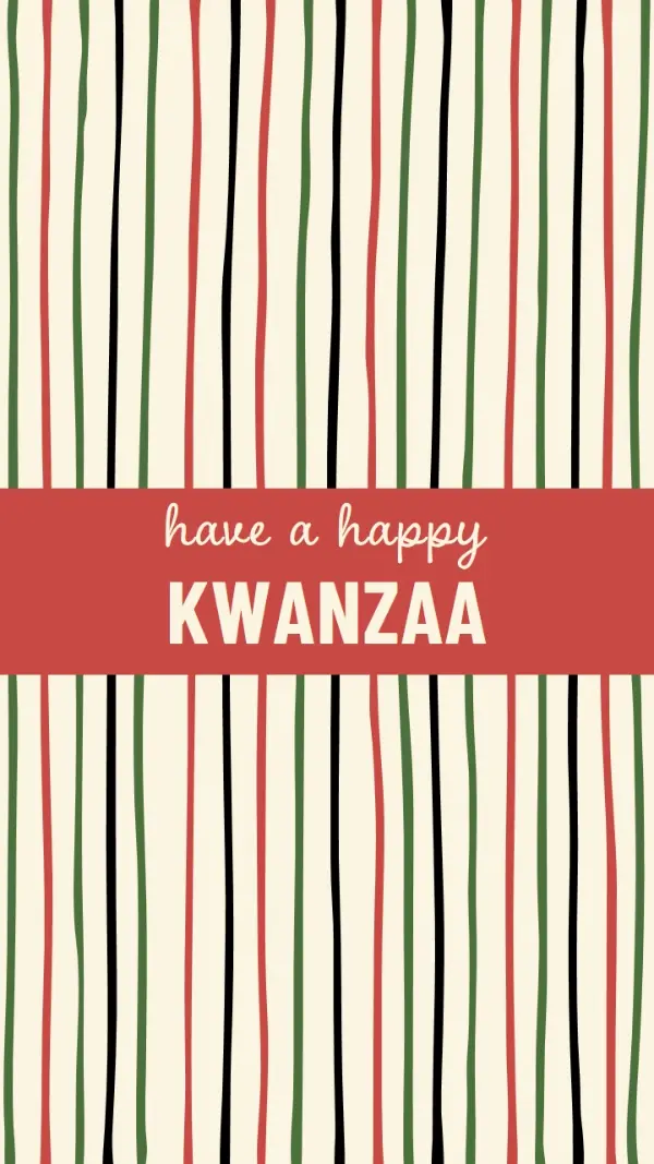 Have a happy Kwanzaa yellow whimsical-line