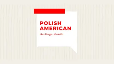 Honoring Polish American heritage white modern-bold