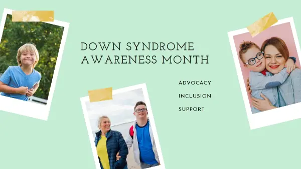 Down syndrome awareness green modern-simple