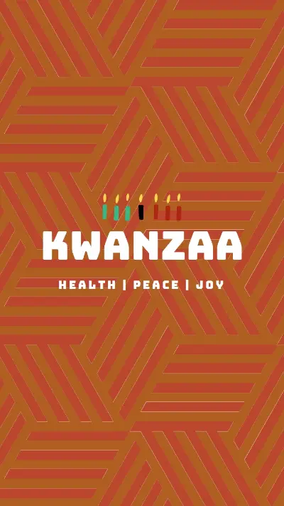 A wish this Kwanzaa orange modern-geometric-&-linear