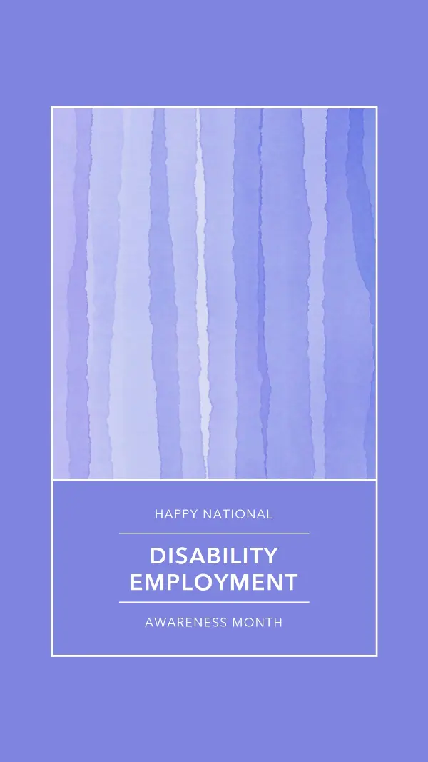 Celebrating employees with disabilities purple modern-simple