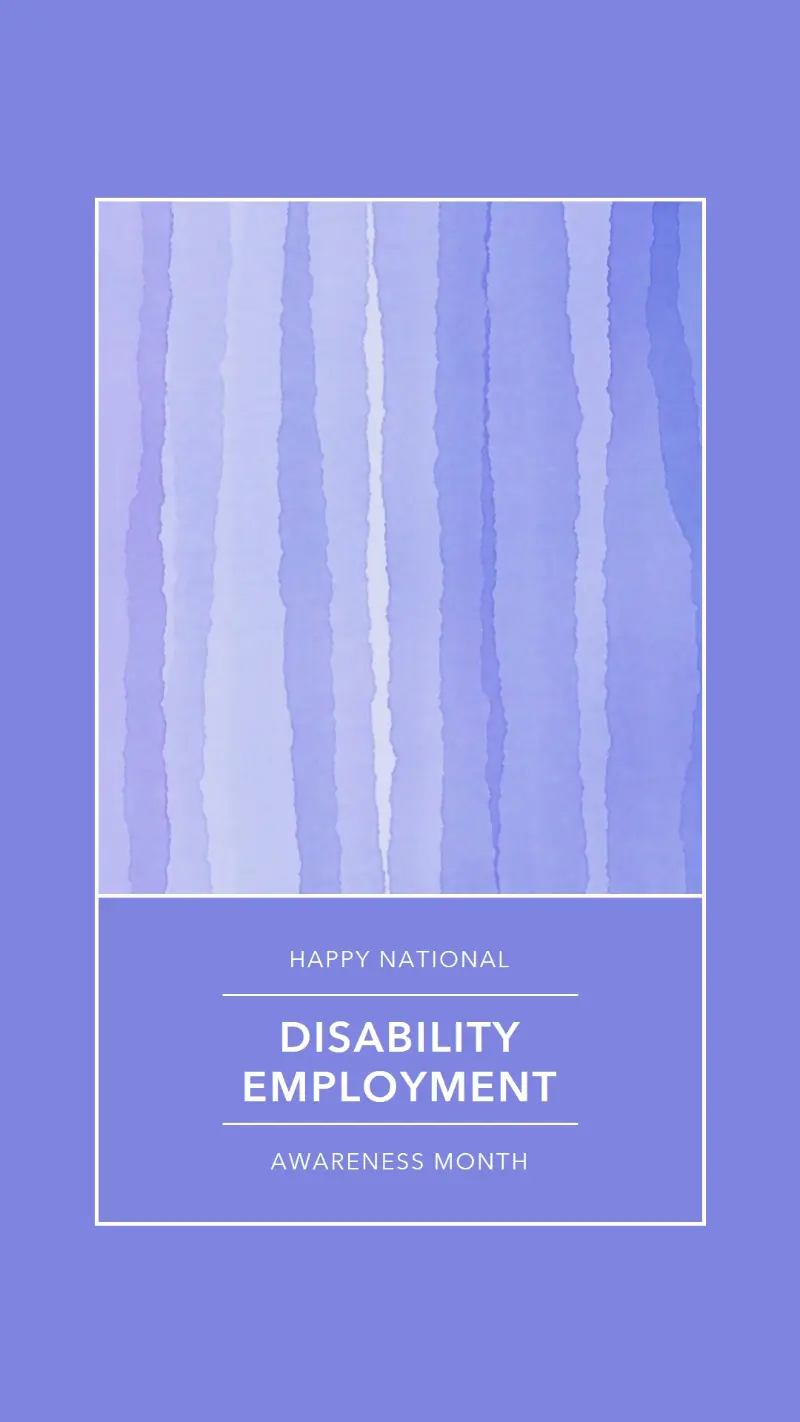 Celebrating employees with disabilities purple modern-simple