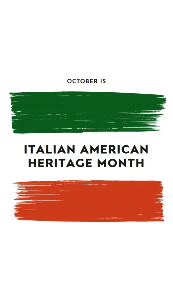 Celebrate Italian American heritage white modern-bold