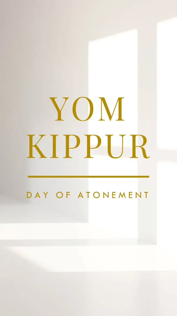 Yom Kippur blessings white modern-simple