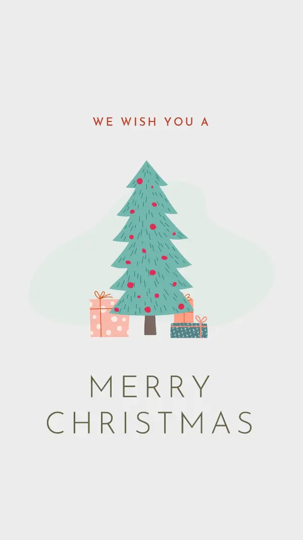 Wishing you a merry Christmas gray whimsical-color-block