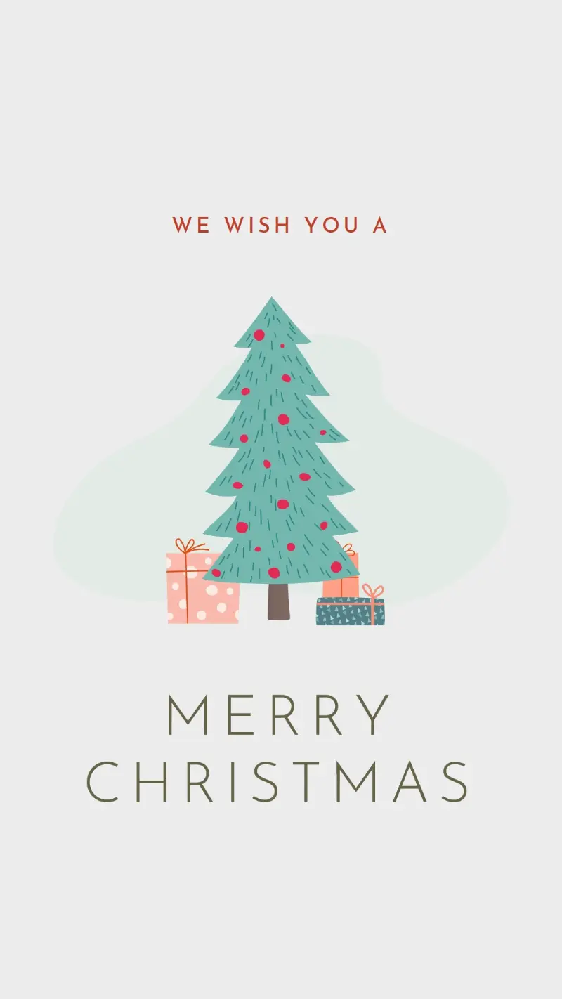 Wishing you a merry Christmas gray whimsical-color-block