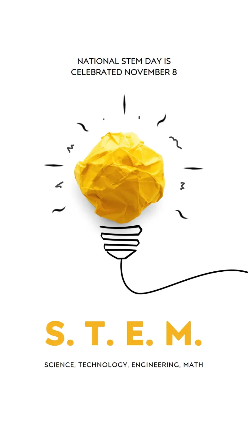 STEM from greatness yellow modern-simple