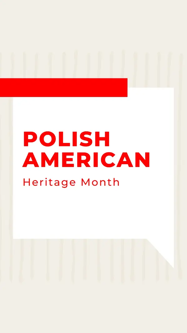 Honoring Polish American heritage white modern-bold
