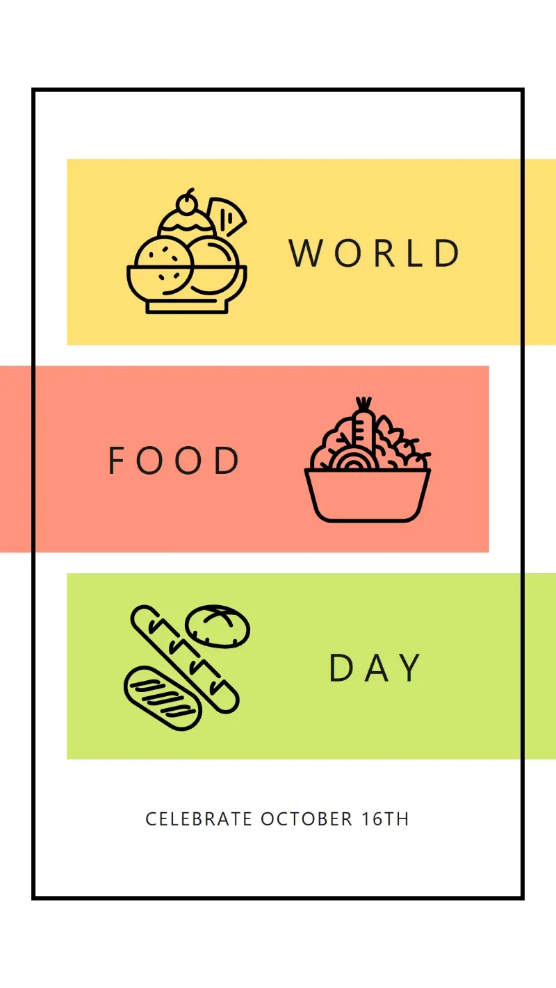 Celebrate world food day white modern-simple