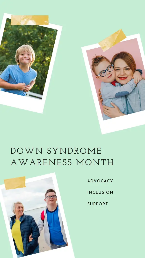 Down syndrome awareness green modern-simple