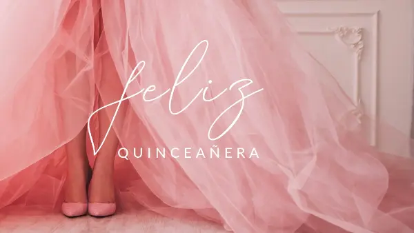 Quinceanera colores pink modern-simple