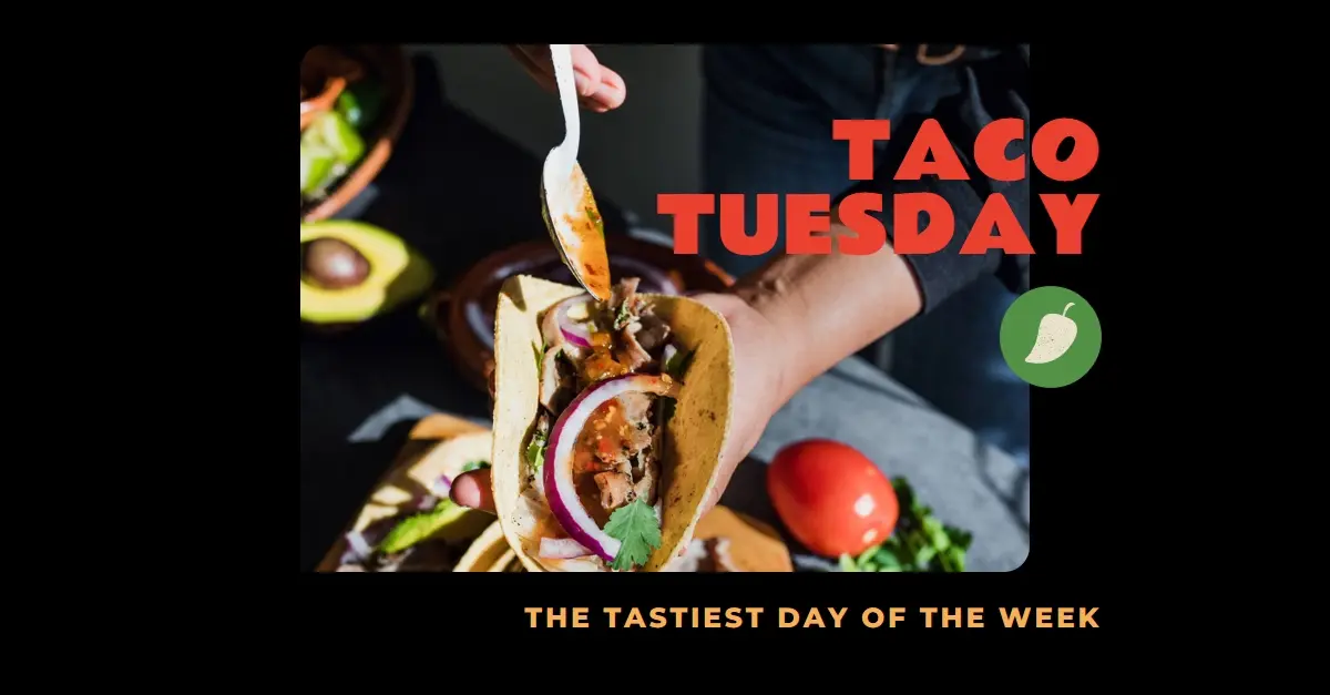 Let's taco 'bout Tuesday black modern-simple