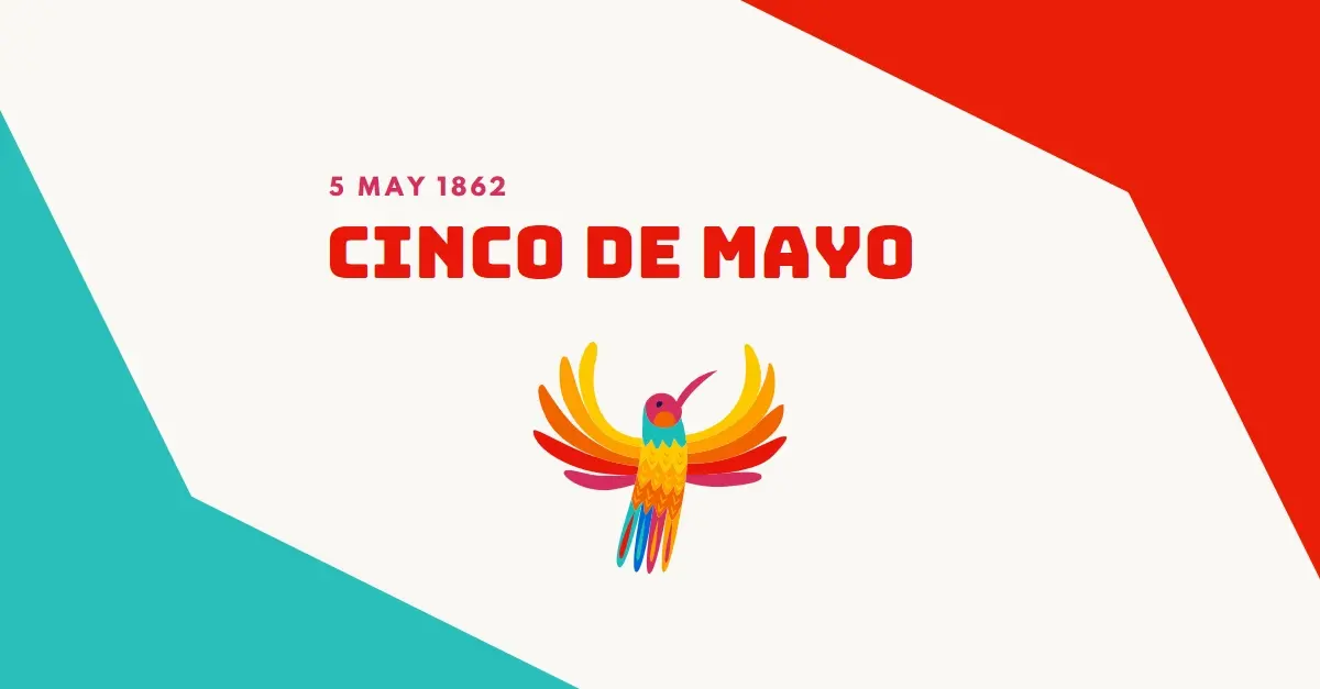 Happy Cinco de Mayo red modern-color-block