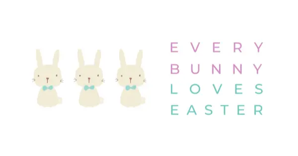 Happy Easter to every bunny white whimsical-color-block