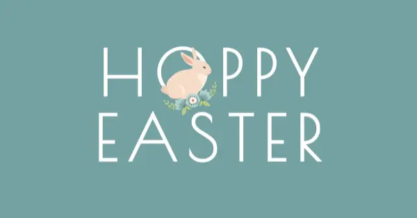 Hoppy Easter green modern-simple