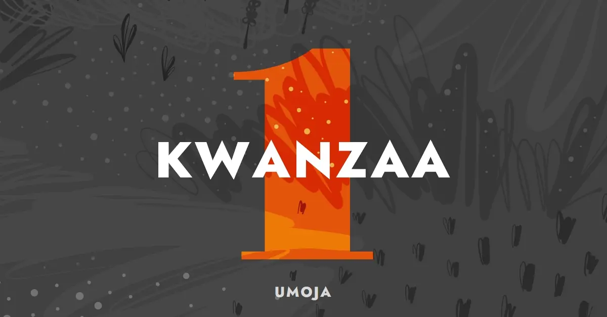 Celebrate the first day of Kwanzaa gray organic-simple