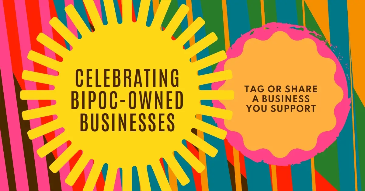 Celebrate BIPOC-owned businesses yellow modern-color-block