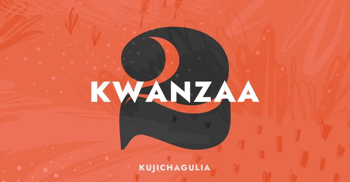 Celebrate the second day of Kwanzaa orange organic-simple