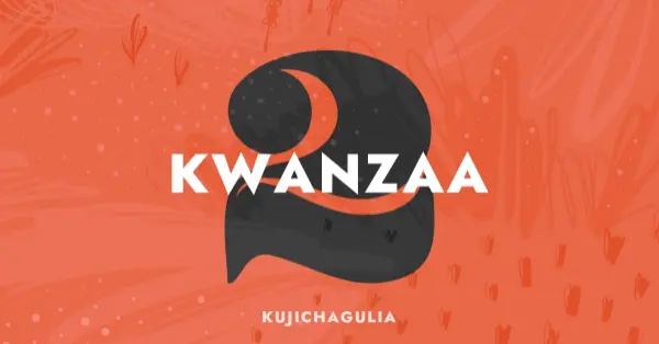 Celebrate the second day of Kwanzaa orange organic-simple