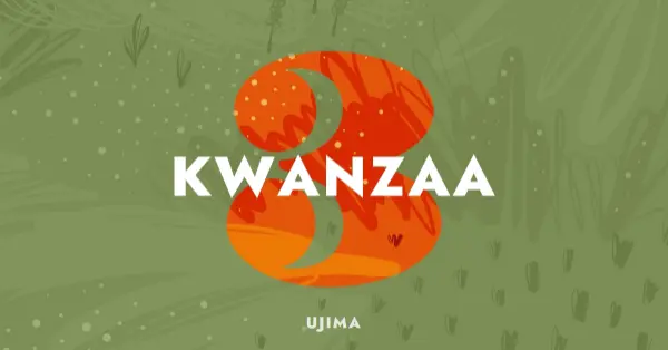 Celebrate the third day of Kwanzaa green organic-simple