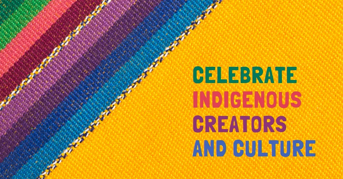 Celebrate Indigenous creators yellow organic-simple