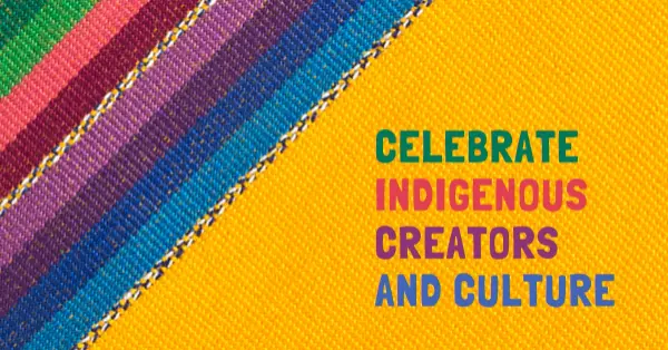 Celebrate Indigenous creators yellow organic-simple