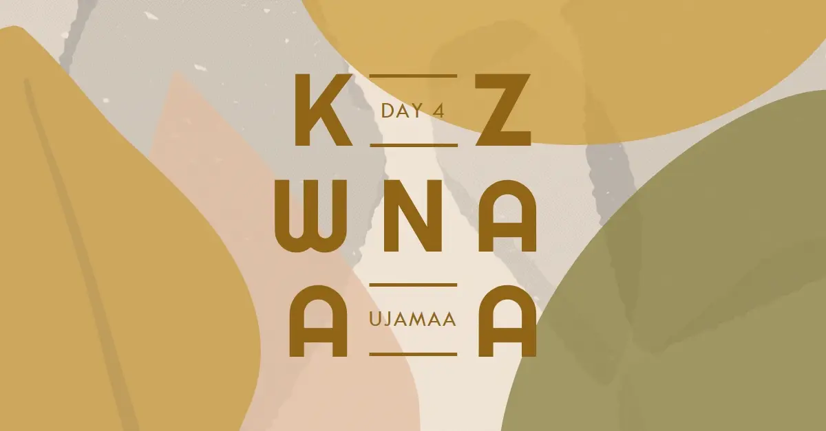 Ujamaa for Kwanzaa orange organic-simple