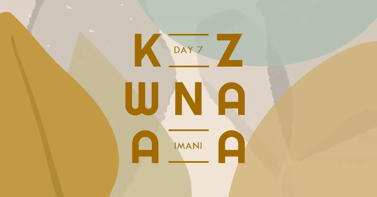 Imani for Kwanzaa brown organic-simple