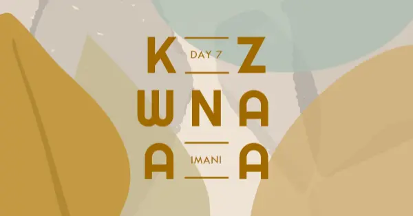 Imani for Kwanzaa brown organic-simple