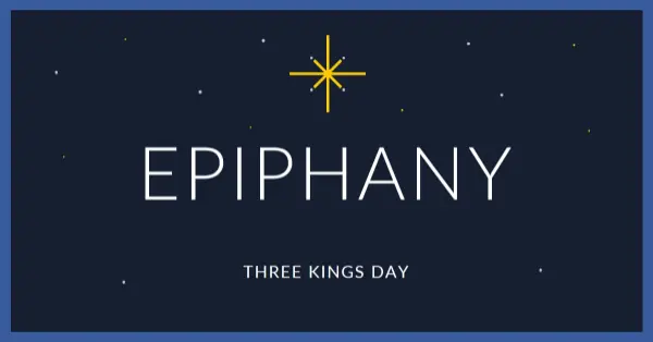 Observing Epiphany blue modern-simple