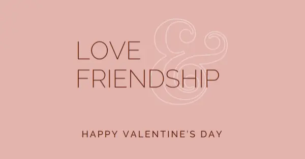 Love and friendship pink modern-simple